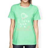 Love A Latte Womens Cotton Made Round Neck Coffee Lovers T-Shirt